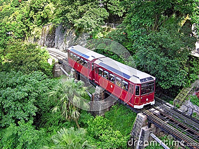 Peak Tram in Hong Kong China Editorial Stock Photo